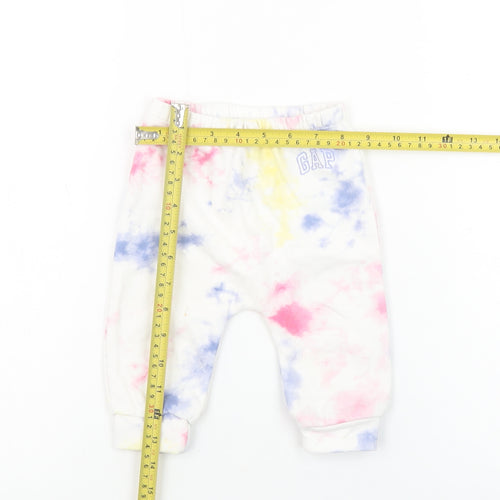 GAP Baby Unisex Multicoloured Tie Dye Jogger Trousers 3-6 Months Cotton Blend