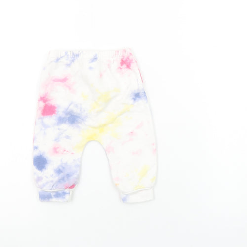GAP Baby Unisex Multicoloured Tie Dye Jogger Trousers 3-6 Months Cotton Blend