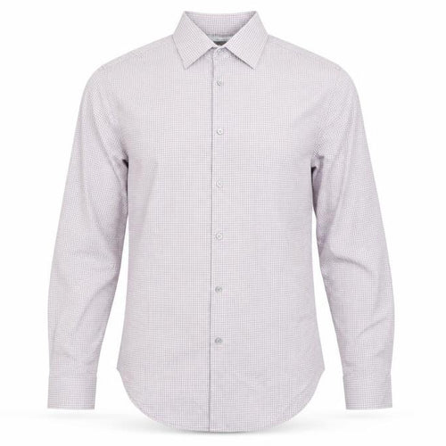Calvin Klein Men’s Pink Slim Fit Stretch Check Shirt Size L 16” Collar