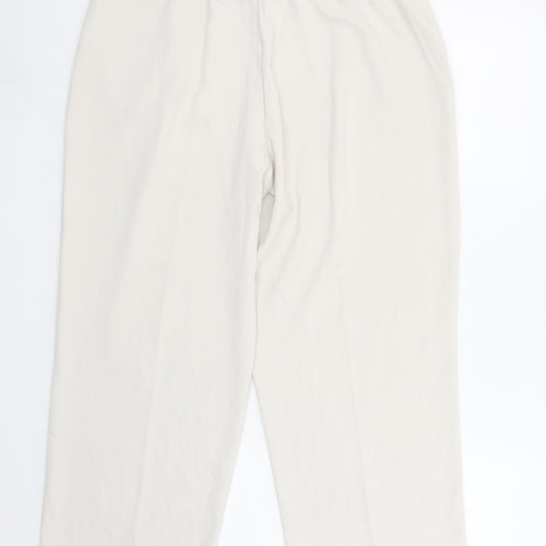 Rachel Zoe Womens Beige Cropped Trousers Size 14