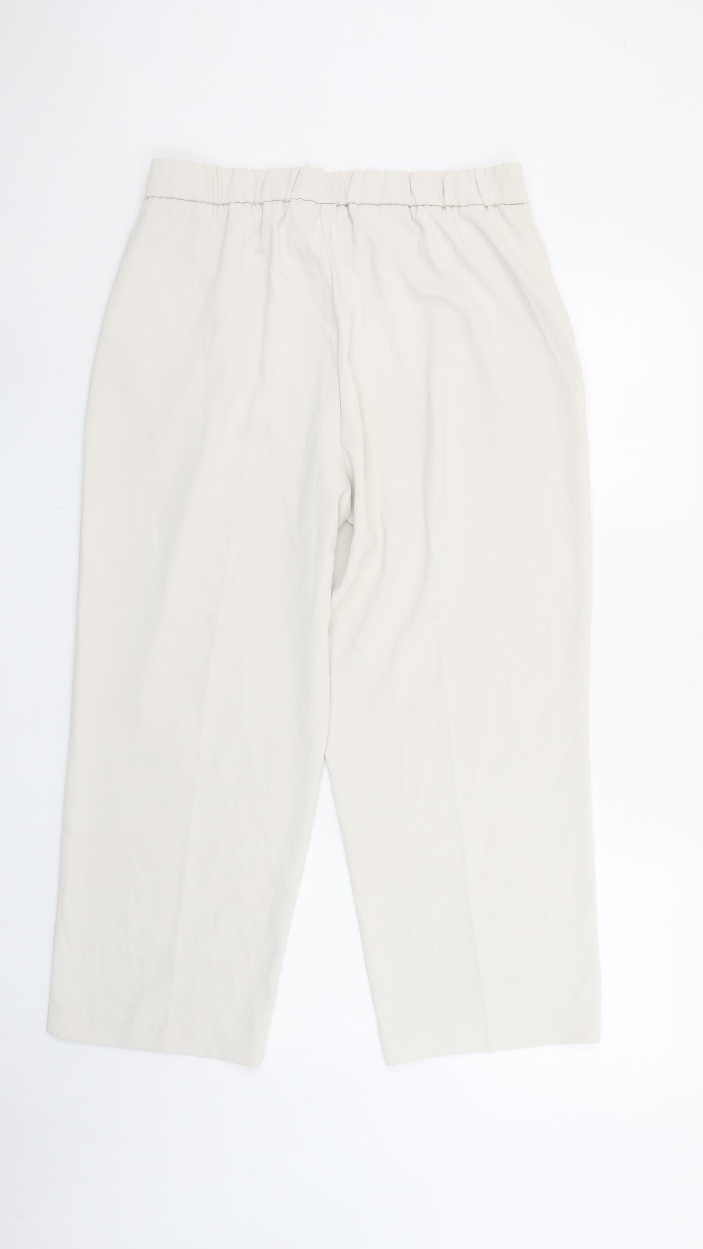 Rachel Zoe Womens Beige Cropped Trousers Size 14