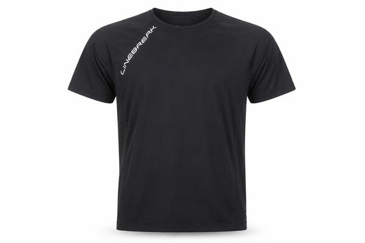 Linebreak Mens Black L Compression T-Shirt Athletic Fit