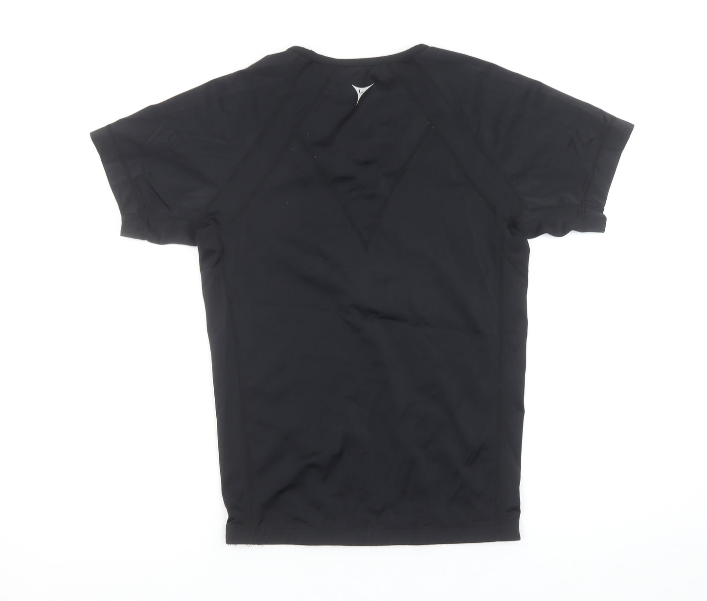 Linebreak Mens Black L Compression T-Shirt Athletic Fit