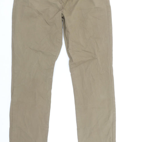 Denim Co. Men's Beige Jogger Trousers Size M Elastic Waist Casual