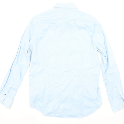 Tommy Hilfiger Men Blue Slim Fit Long Sleeve Cotton Shirt L