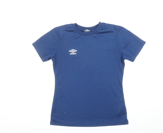 Umbro Men Blue Small Athletic Fit Short Sleeve Jersey T-Shirt