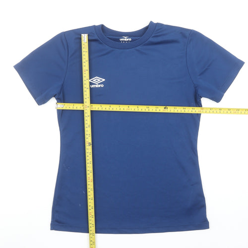 Umbro Men Blue Small Athletic Fit Short Sleeve Jersey T-Shirt