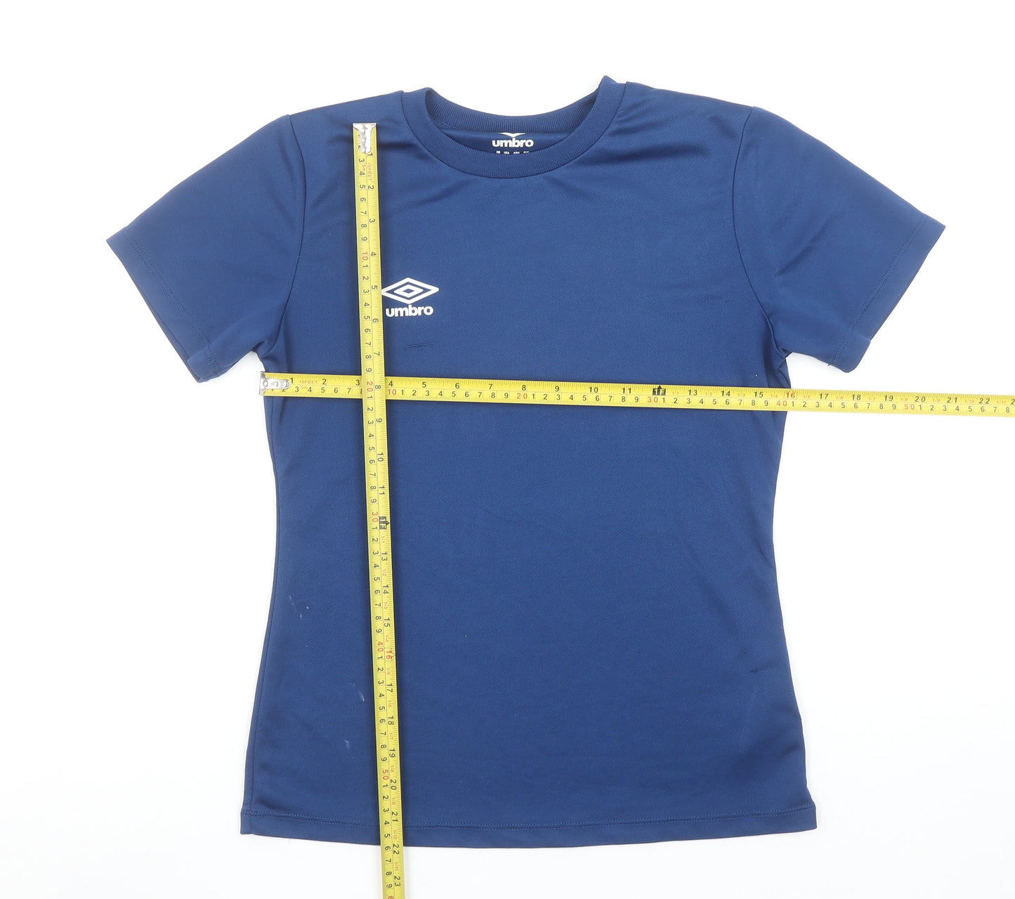 Umbro Men Blue Small Athletic Fit Short Sleeve Jersey T-Shirt