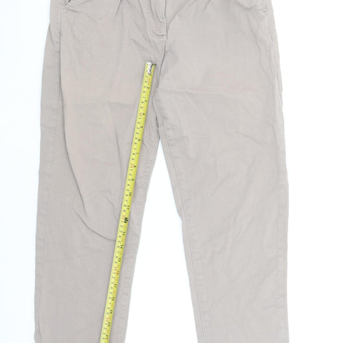 Primark Women’s Beige Straight Jeans Size 10 Regular Fit Zip Button