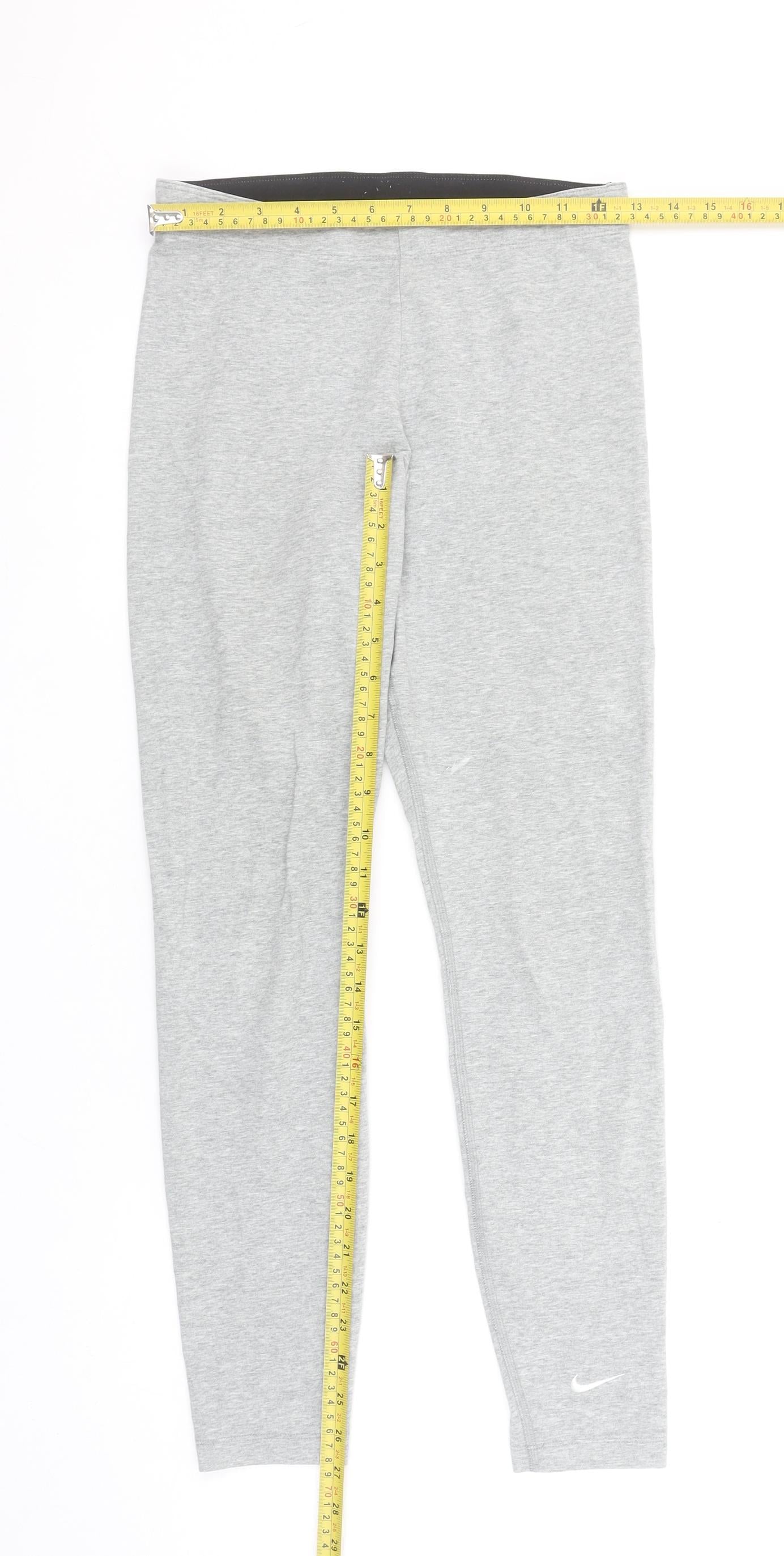 Nike Women Grey Slim Fit Activewear Leggings Size M