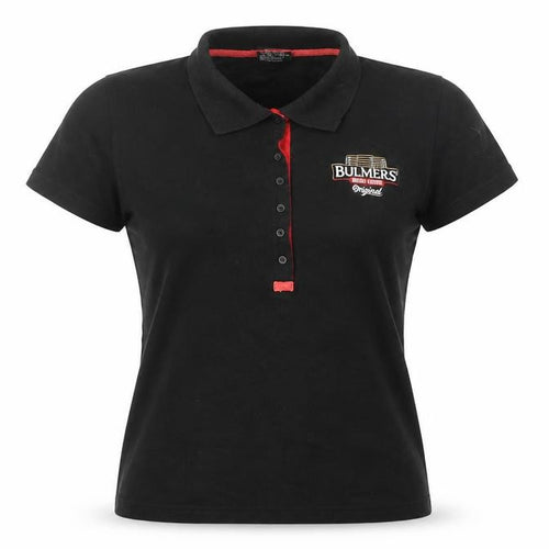 Bulmers Women's Black Polo Shirt Size M Short Sleeve Cotton Stretch