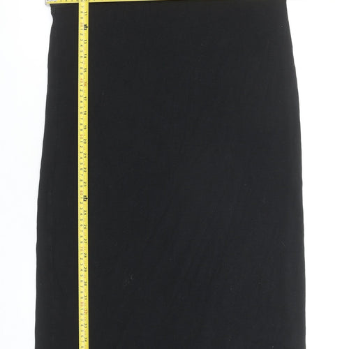 Zara Women Black Size 8 Sleeveless Cotton Stretch T-Shirt Dress