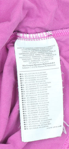 Nike Women Pink Cropped Tank Top M Sports Jersey Activewear