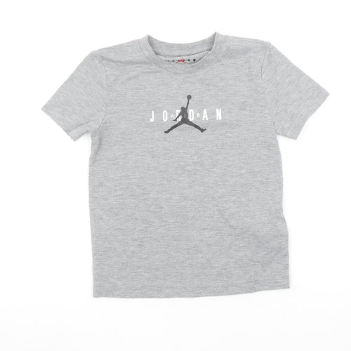 Jordan Boys Grey 5-6 Years Sports Logo T-Shirt
