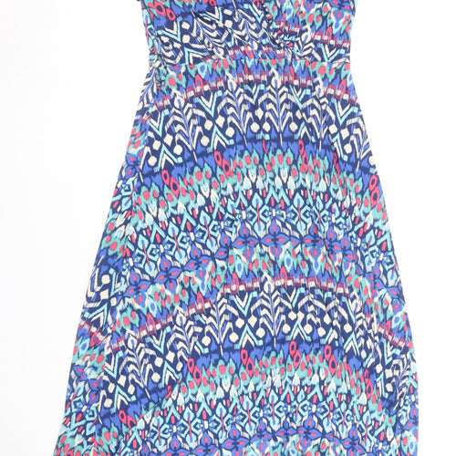 Zapara Women's Multicoloured Size 6 Fit & Flare V-Neck Dress