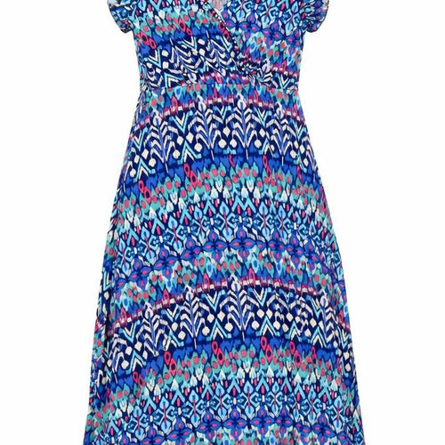 Zapara Women's Multicoloured Size 6 Fit & Flare V-Neck Dress