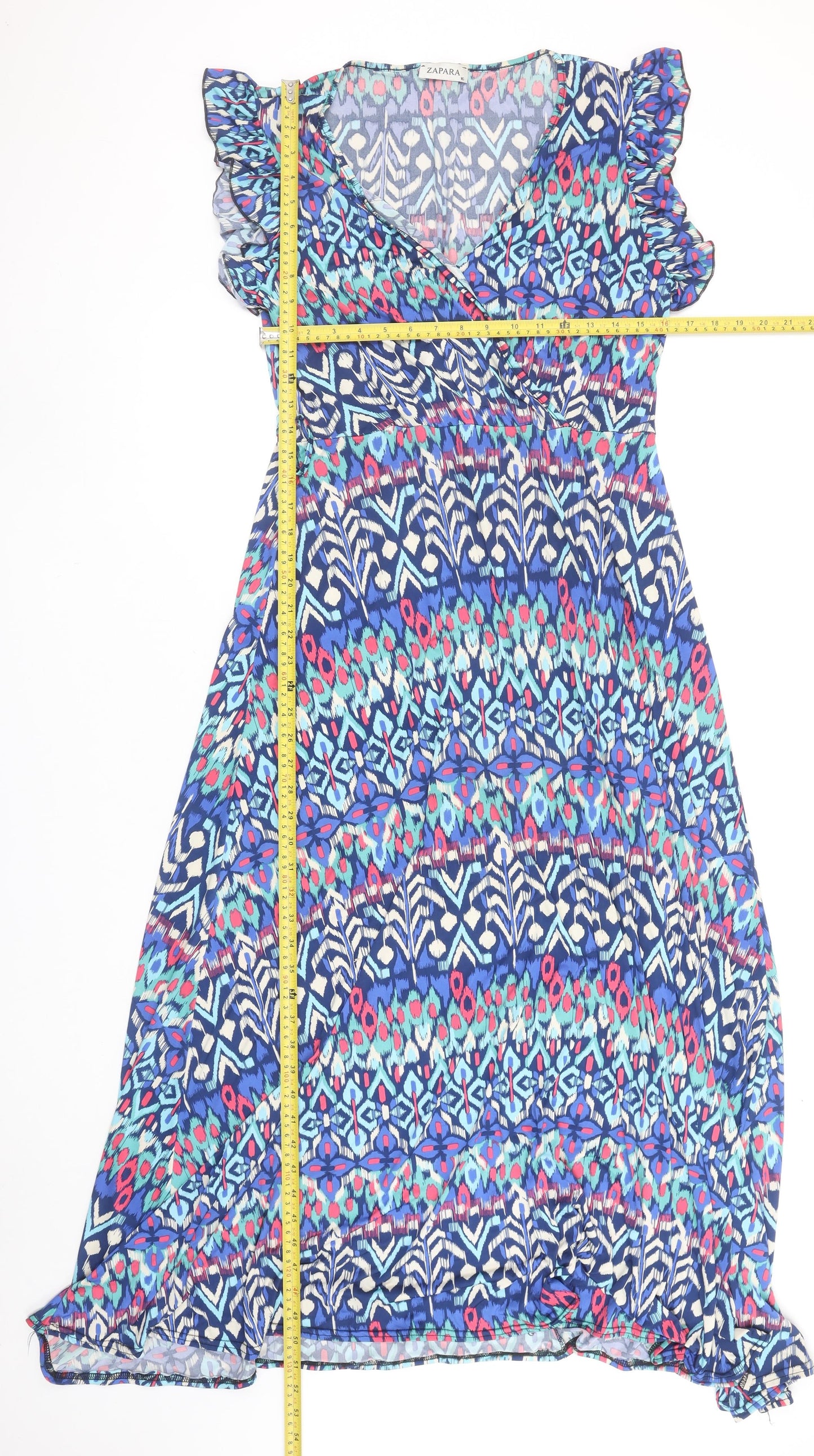 Zapara Women's Multicoloured Size 6 Fit & Flare V-Neck Dress