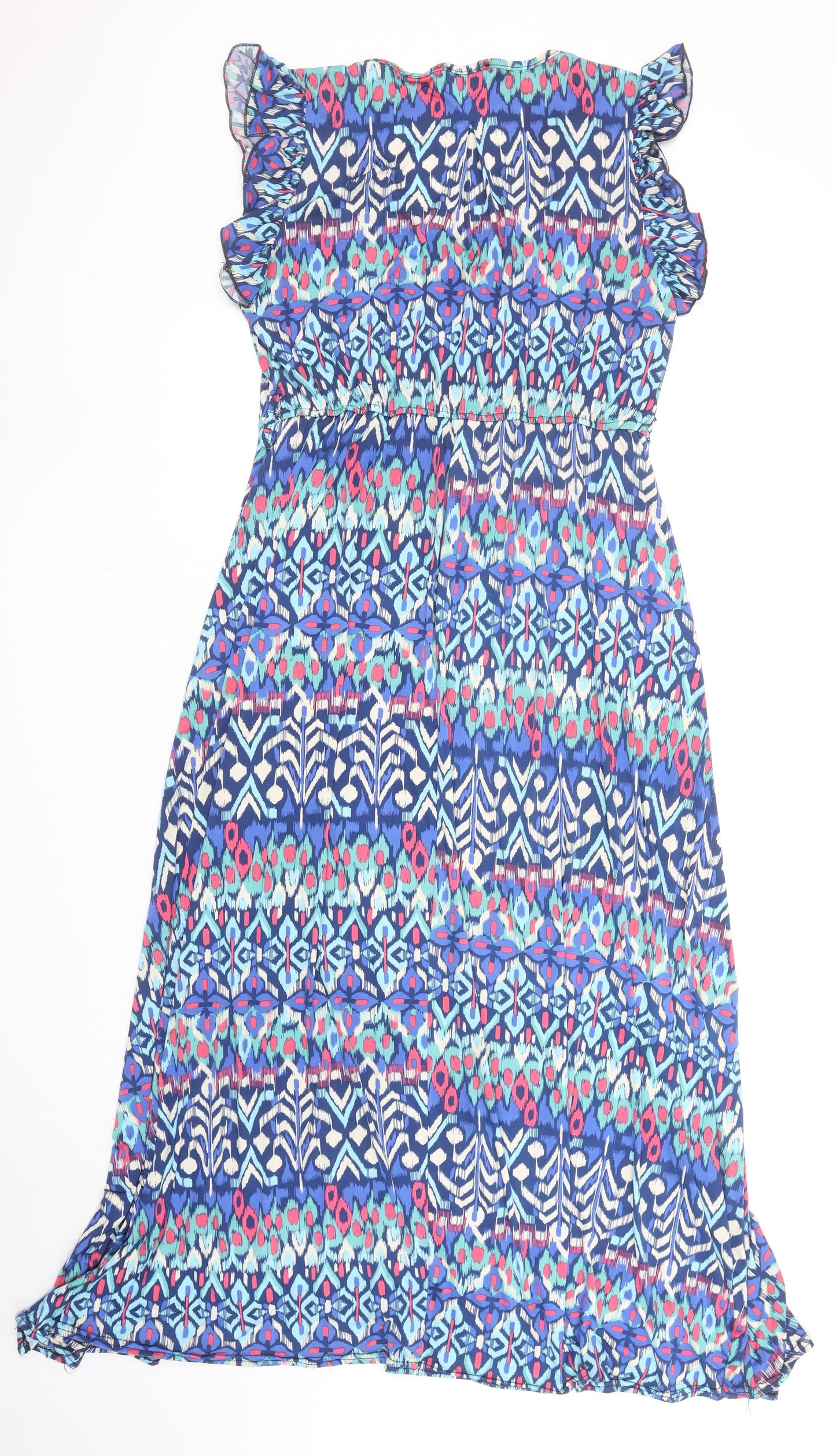 Zapara Women's Multicoloured Size 6 Fit & Flare V-Neck Dress