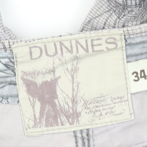 Dunnes Men's Grey Cargo Shorts Size 34 Regular Fit Cotton