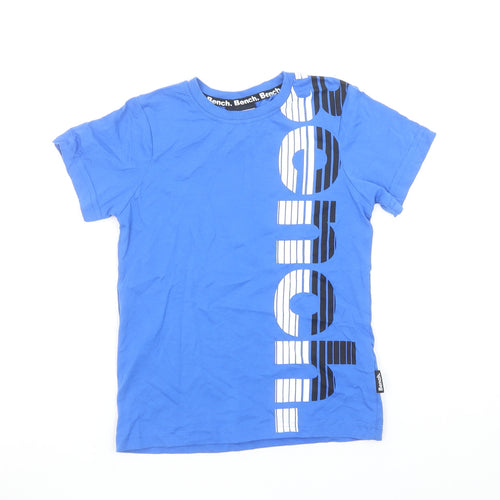 Bench Boys Blue Logo Graphic Cotton Short Sleeve T-Shirt 5-6 Years