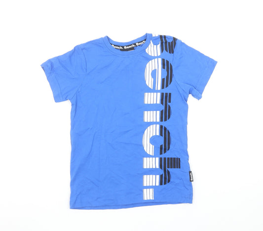 Bench Boys Blue Logo Graphic Cotton Short Sleeve T-Shirt 5-6 Years