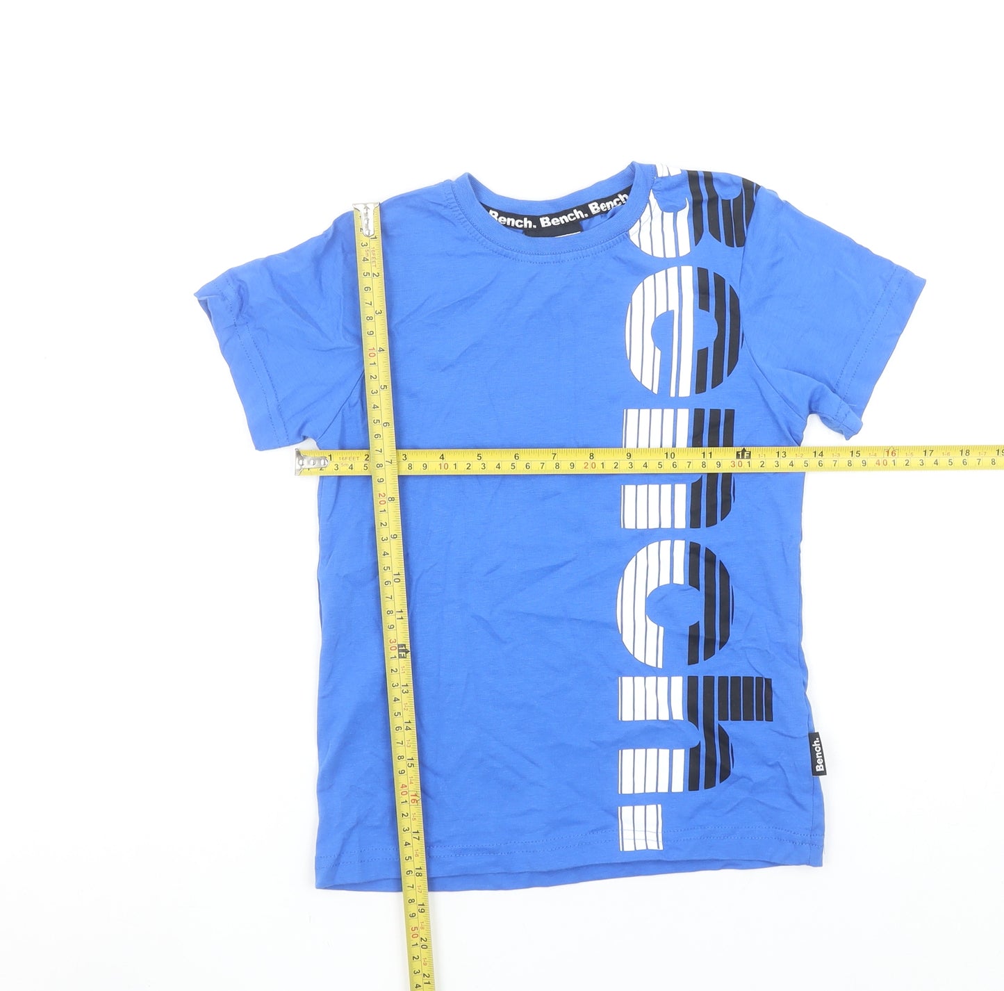 Bench Boys Blue Logo Graphic Cotton Short Sleeve T-Shirt 5-6 Years