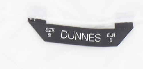 Dunnes Women’s White Cotton Tassel Tunic Blouse Size S