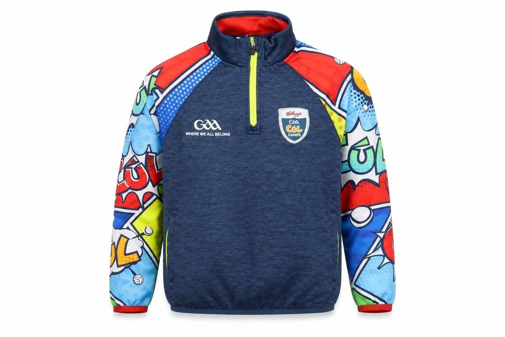 Front view of Masita boys’ multicoloured 3-4 years 1/4 zip pullover sweatshirt