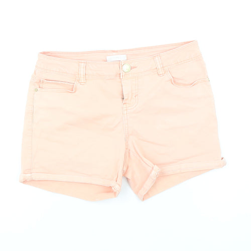 Promod Women’s Pink Chino Shorts Size 8 Summer Stretch Cotton