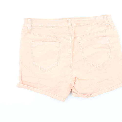 Promod Women’s Pink Chino Shorts Size 8 Summer Stretch Cotton