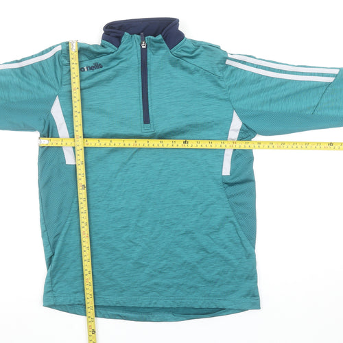 O'Neills Boys Green 1/4 Zip Sports Sweatshirt Age 13 Regular Fit