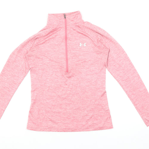 Under Armour Women's Pink XS 1/2 Zip HeatGear Pullover Sweatshirt