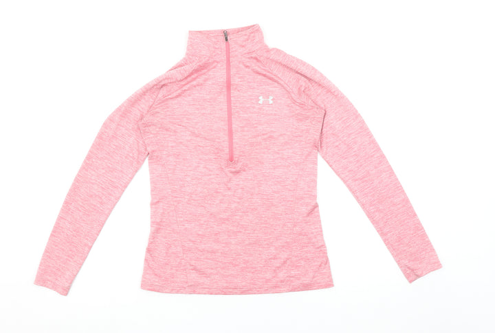 Under Armour Women's Pink XS 1/2 Zip HeatGear Pullover Sweatshirt