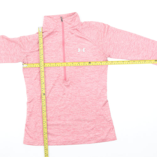 Under Armour Women's Pink XS 1/2 Zip HeatGear Pullover Sweatshirt
