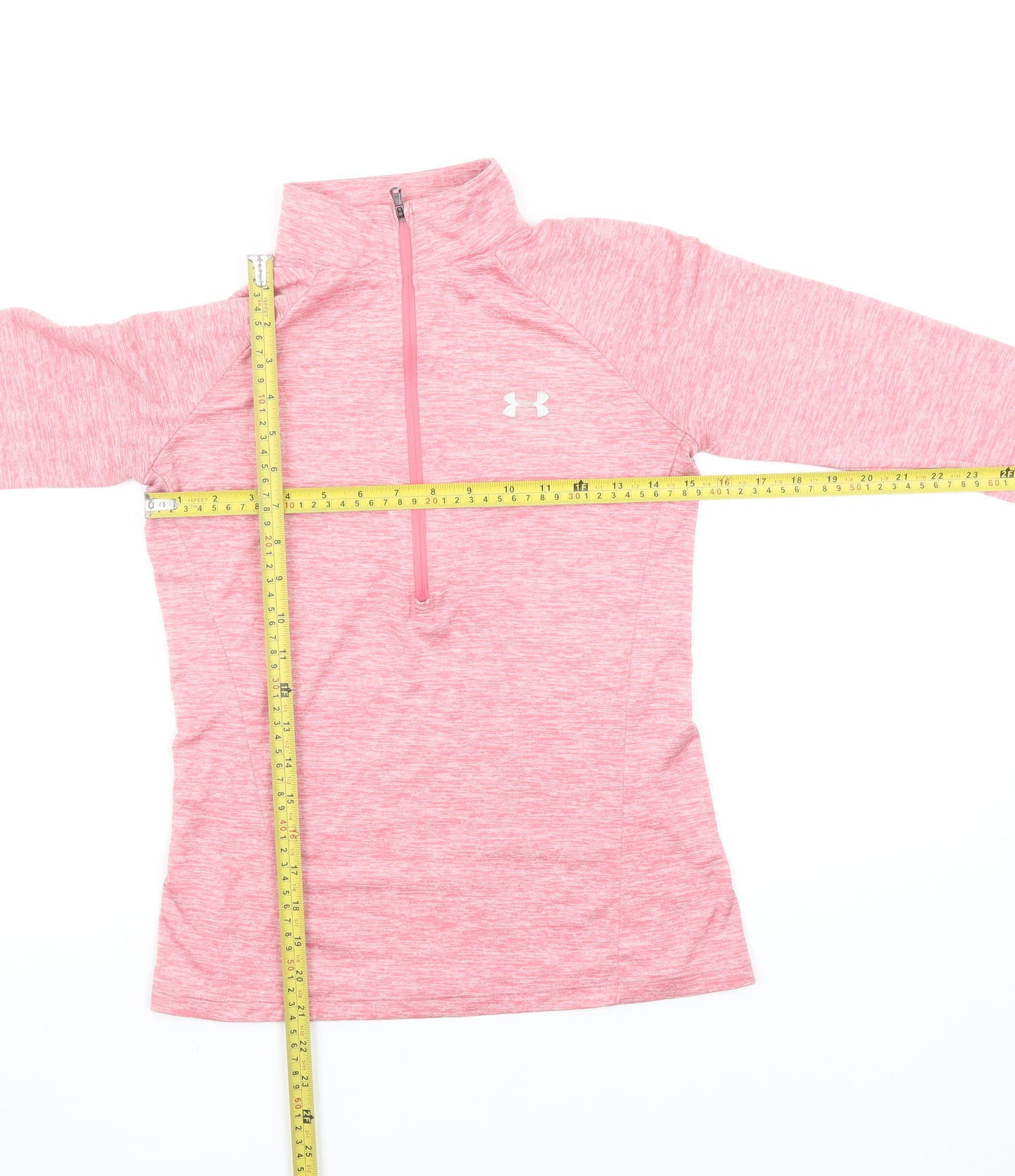 Under Armour Women's Pink XS 1/2 Zip HeatGear Pullover Sweatshirt