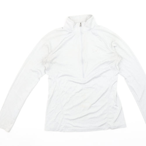 Under Armour Women White XS 1/2 Zip Pullover Sweatshirt