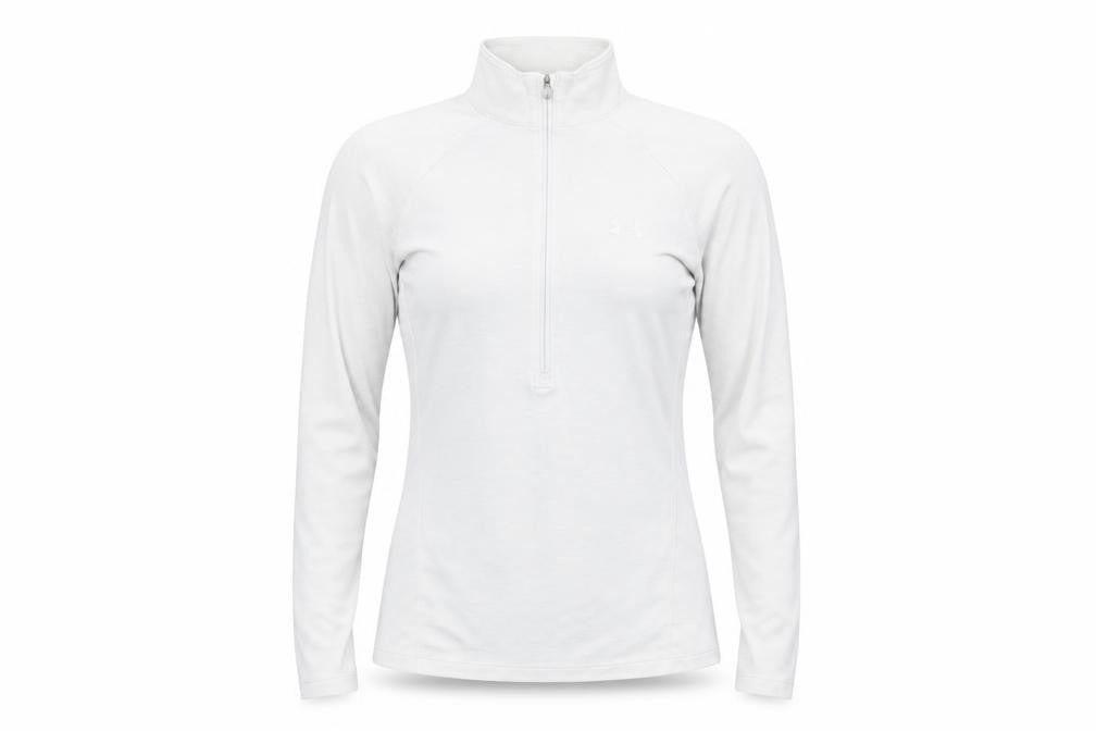 Front view of Under Armour Women White XS 1/2 Zip Pullover Sweatshirt