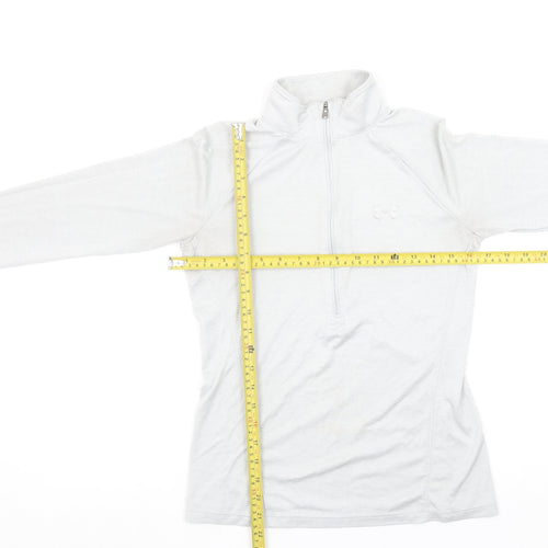 Under Armour Women White XS 1/2 Zip Pullover Sweatshirt