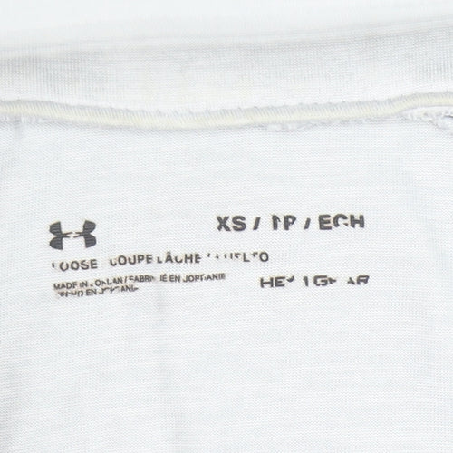 Under Armour Women White XS 1/2 Zip Pullover Sweatshirt