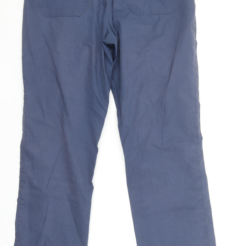 Mountain Warehouse Women Navy Blue Cotton Blend Casual Trousers UK 10