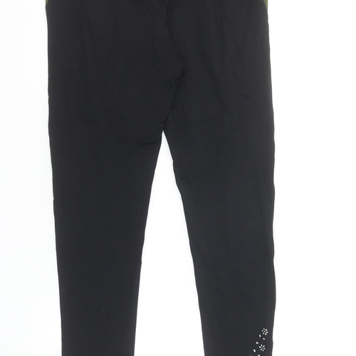 USA Pro Womens Black Size 12 Leggings Slim Fit Moisture Wicking Activewear