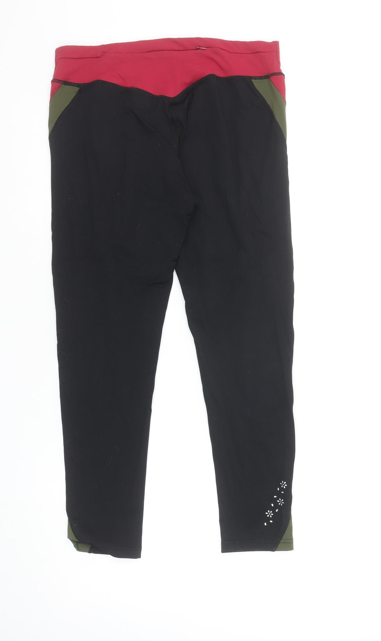 USA Pro Womens Black Size 12 Leggings Slim Fit Moisture Wicking Activewear