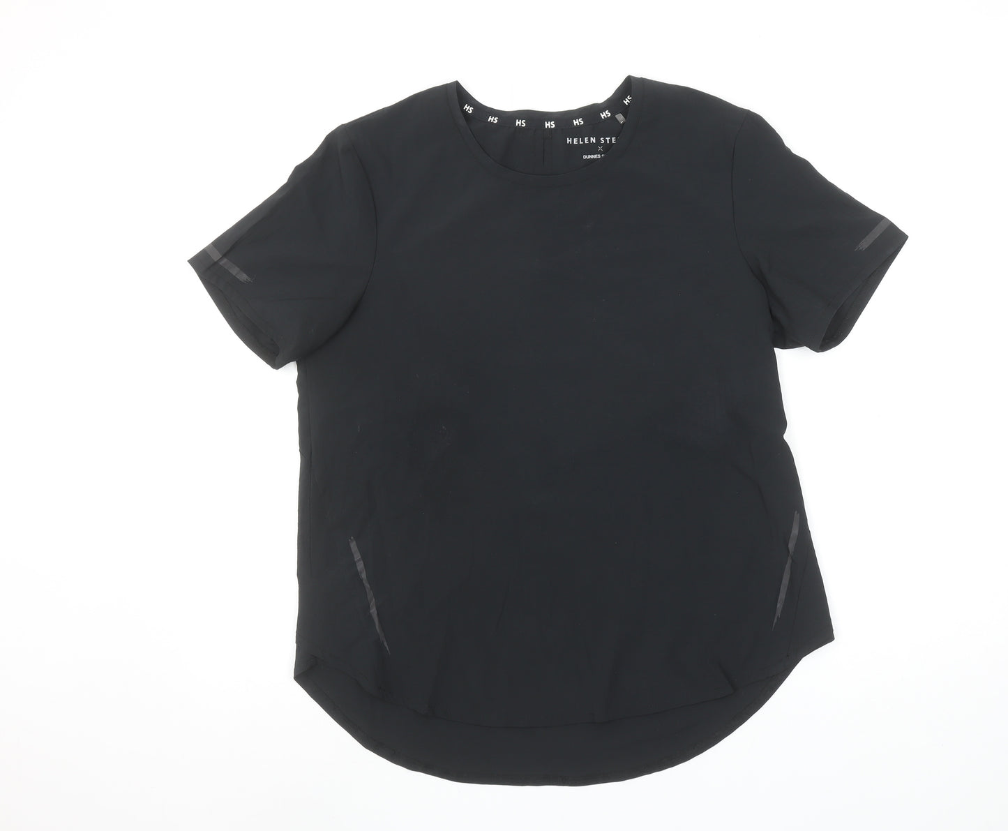 Helen Steele x Dunnes Stores Black Short Sleeve Women's Activewear T-Shirt Size S
