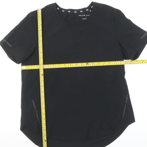 Helen Steele x Dunnes Stores Black Short Sleeve Women's Activewear T-Shirt Size S
