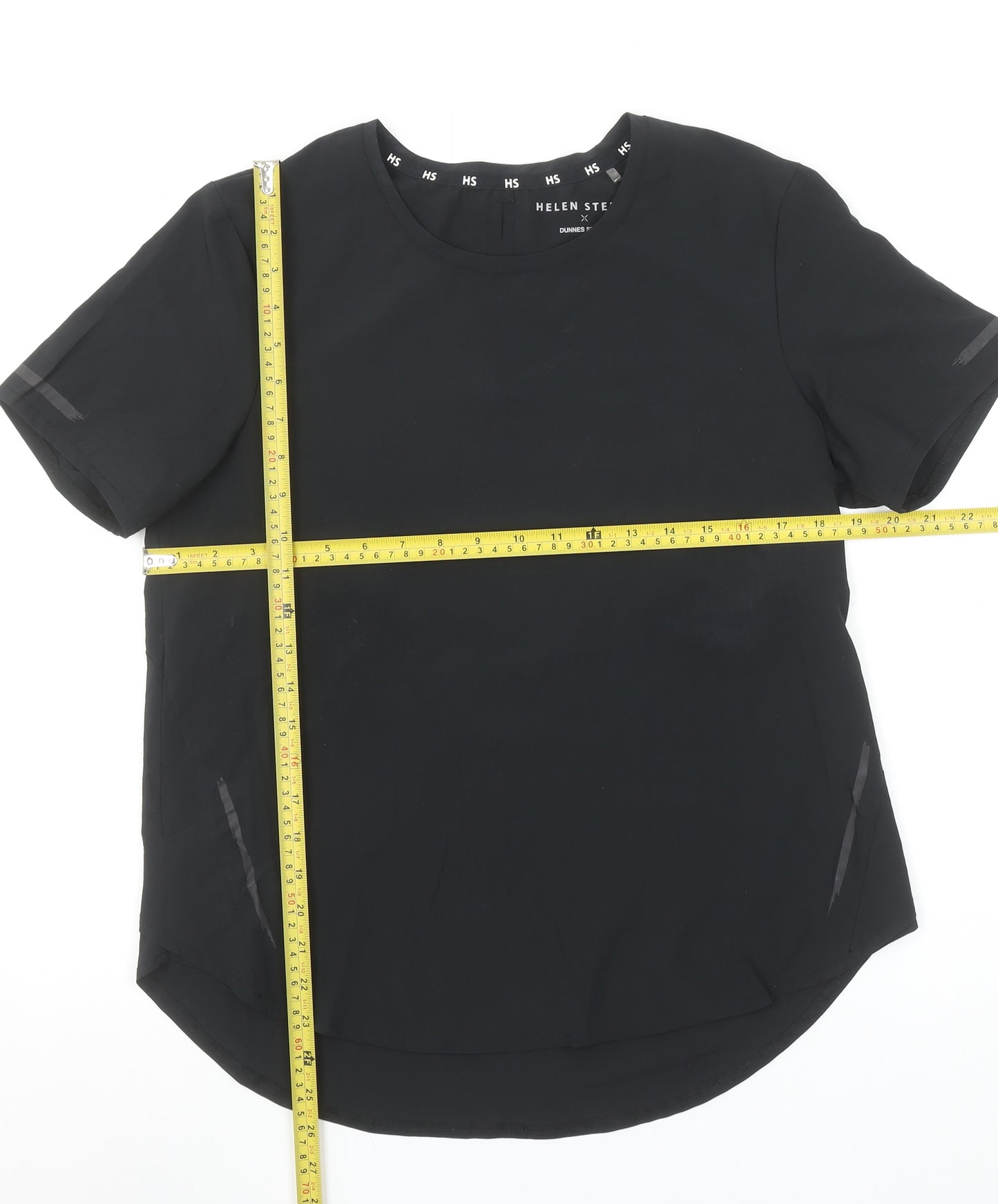 Helen Steele x Dunnes Stores Black Short Sleeve Women's Activewear T-Shirt Size S