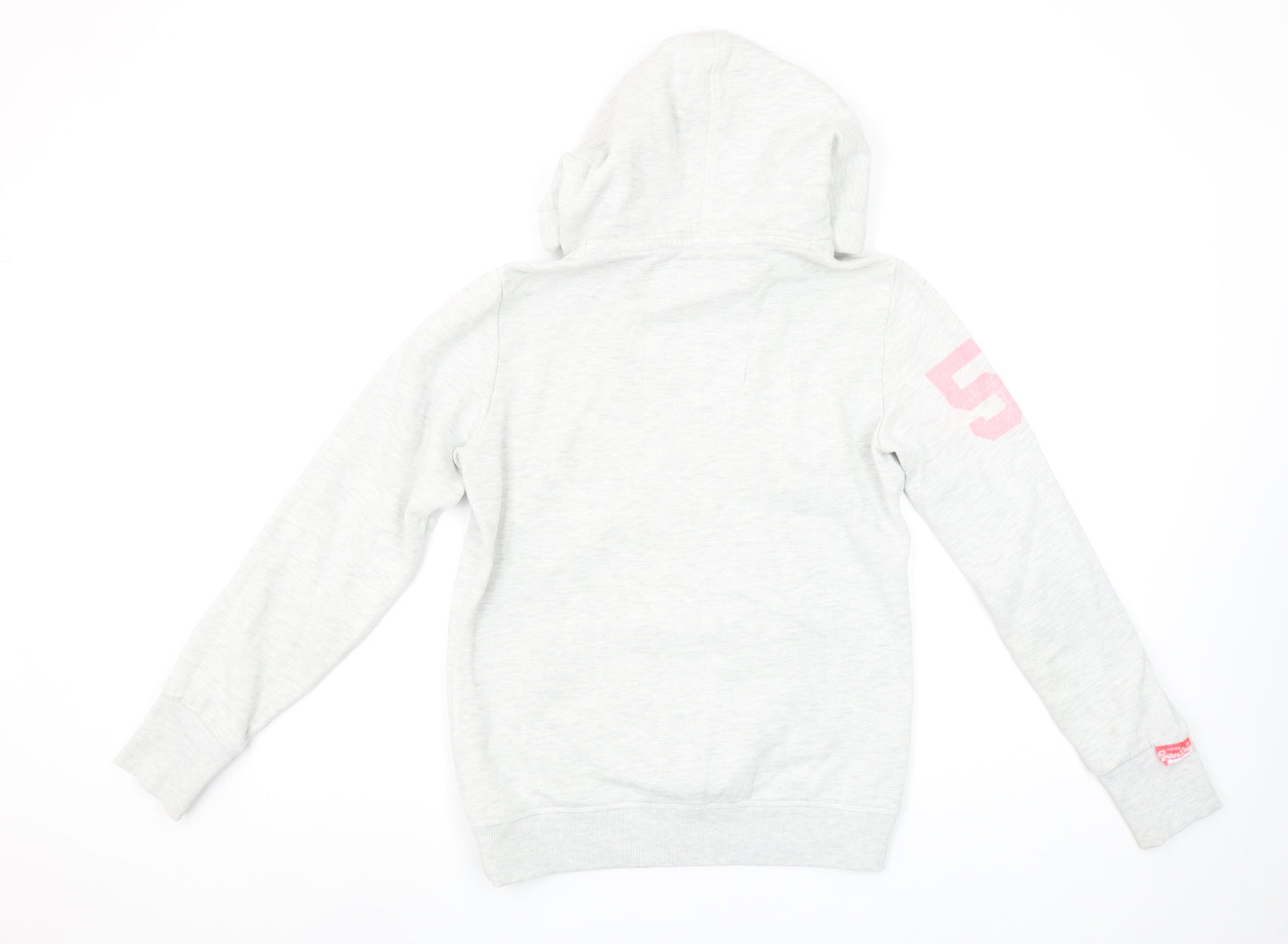 Superdry Women Grey Hoodie Small Track & Field Pullover