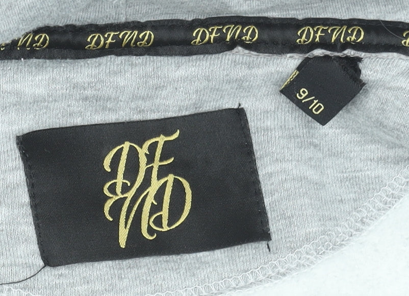 DFND Boys Grey Full Zip Hoodie Gold Logo 9-10 Years