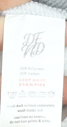 DFND Boys Grey Full Zip Hoodie Gold Logo 9-10 Years