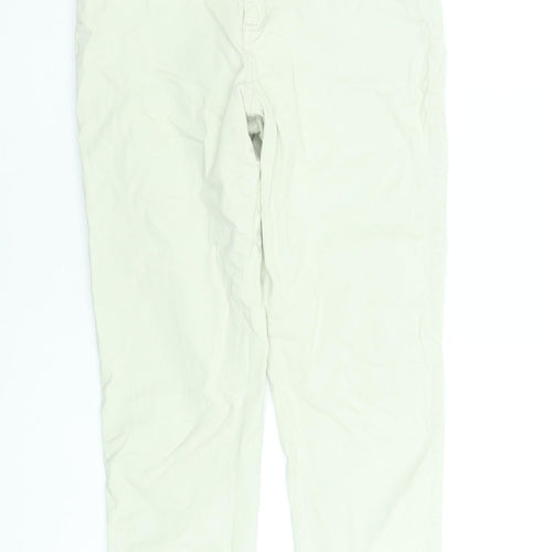 F&F Women Beige Mid Rise Straight Stretch Jeans UK 10
