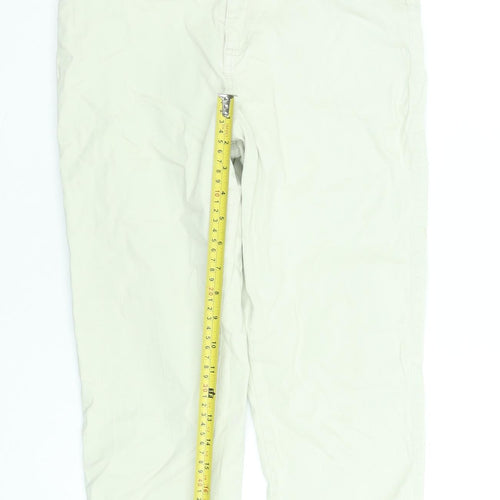 F&F Women Beige Mid Rise Straight Stretch Jeans UK 10